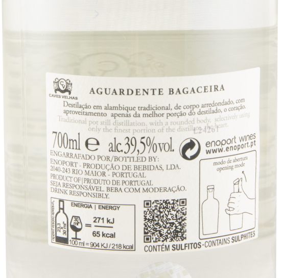 Aguardente Bagaceira Caves Velhas