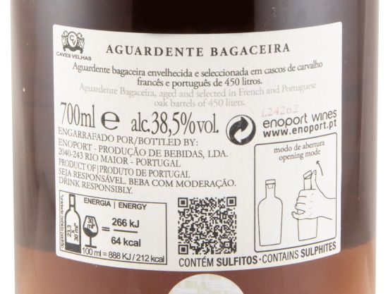 Aguardente Bagaceira Caves Velhas Envelhecida