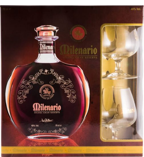 Brandy Milenario Caballero c/2 Copos