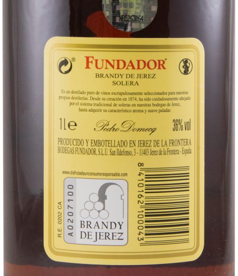 Brandy Pedro Domecq Fundador Solera 1L