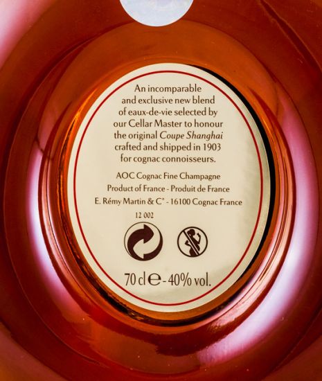 Cognac Rémy Martin Coupe Shanghai Collection Heritage Extra