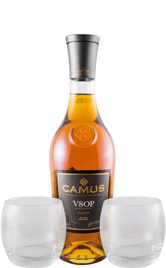 Cognac Camus Vsop Elegance w/Glasses