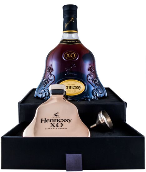 Cognac Hennessy XO w/Flask + Funnel