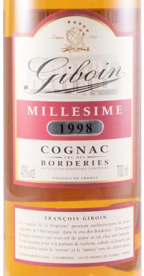 1998 Cognac Giboin Millésime Cru des Borderies