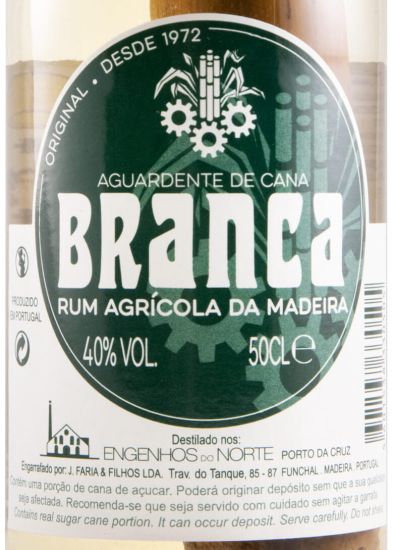 Aguardente de Cana da Madeira Branca 50cl