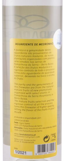 Aguardente de Medronho Lenda da Beira 50cl