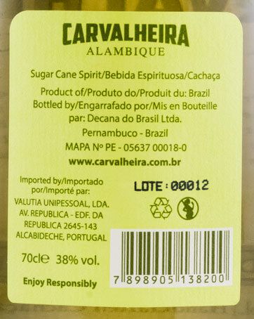 Cachaça Carvalheira Alambique