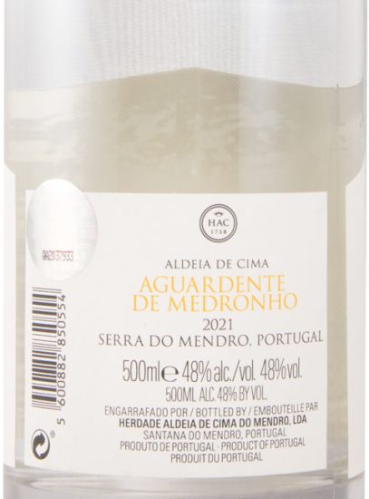 2021 Aguardente de Medronho Herdade Aldeia de Cima 50cl