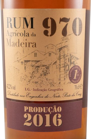 Rum Agrícola da Madeira 970 Produção 2016