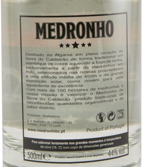 Aguardente de Medronho Medronhito do Caldeirão 5 Estrelas 50cl