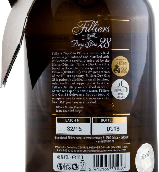 Gin Filliers Dry Gin 28 50cl