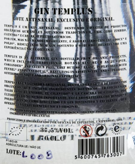 Gin O'Templus Red biológico