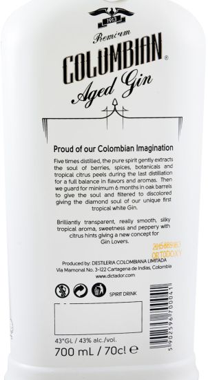 Gin Dictador Colombian Aged White Ortodoxy