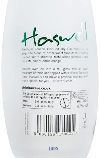 Gin Haswell London Dry