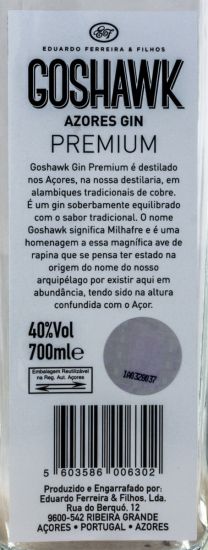 Gin Goshawk Azores Premium