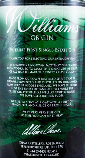 Gin Williams Chase Great British Extra Dry