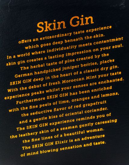 Gin Skin Handcrafted German Dry Anthrazit 50cl