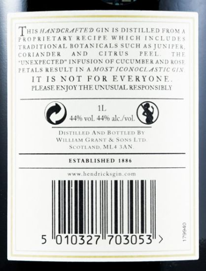 Gin Hendrick's Secret Order 1L