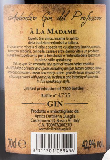 Gin del Professore à La Madame
