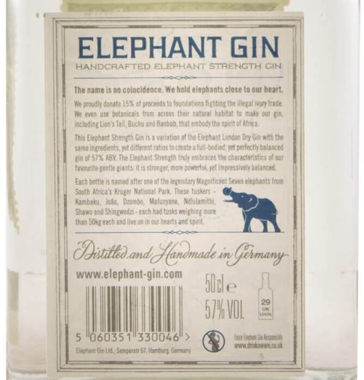 Gin Elephant Strength 50cl