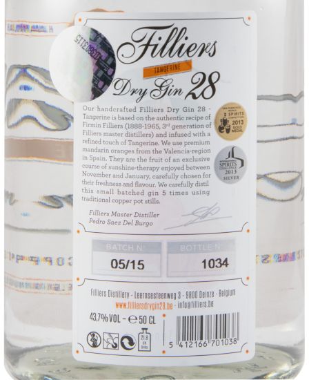 Gin Filliers 28 Tangerine 50cl