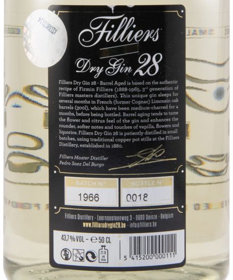 Gin Filliers 28 Barrel Aged 50cl