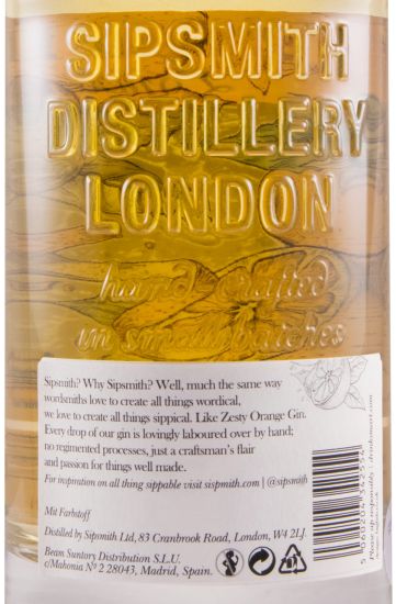 Gin Sipsmith Zesty Orange