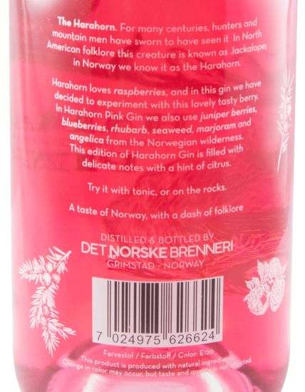Gin Harahorn Norwegian Pink Small Batch 50cl