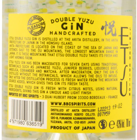 Gin Etsu Double Yuzu