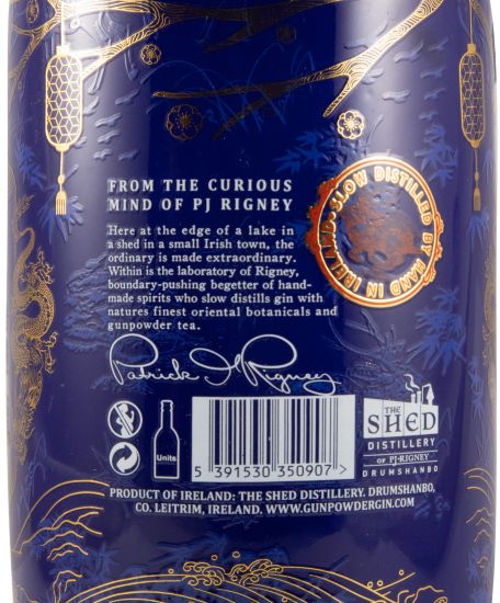 Gin Drumshanbo Gunpowder Dragon Edition (garrafa em cerâmica)