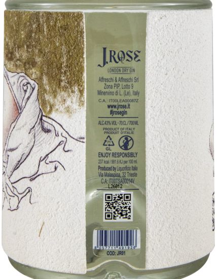 Gin J.Rose JR01 Artesanal London Dry