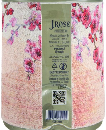 Gin J.Rose JR08 Artesanal London Dry