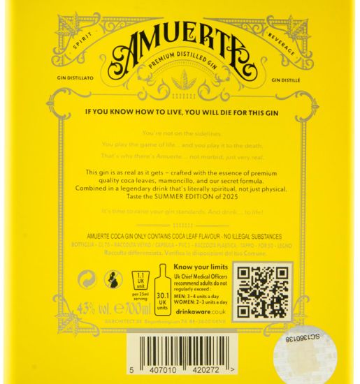 Gin Amuerte Coca Leaf Yellow Edition