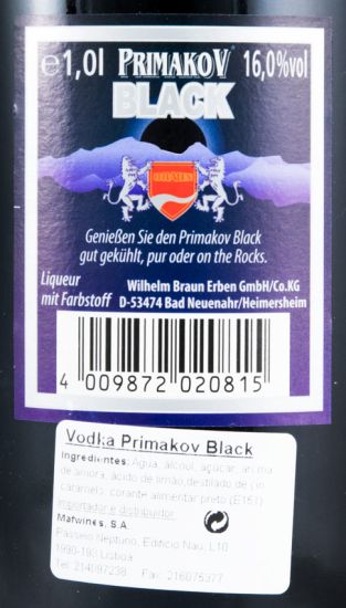 Vodka Primakov Black 1L