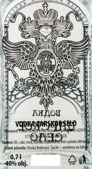 Vodka Zarskoje Selo Ultra Premium