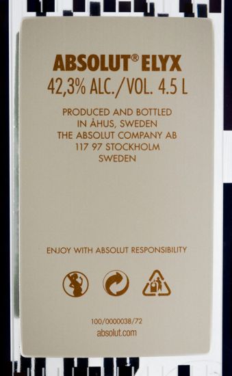 Vodka Absolut Elyx 4.5L