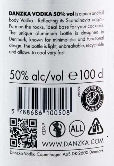 Vodka Danzka Fifty Premium 1L