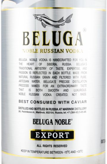 Vodka Beluga Export Travel Edition 1L