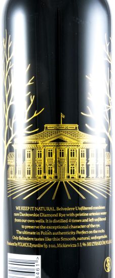 Vodka Belvedere Unfiltered Rare Diamond Rye