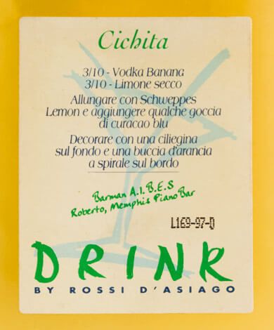 Licor de Banana Rossi D'Asiago