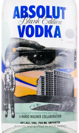 Vodka Absolut Blank Edition Of Mario Wagner