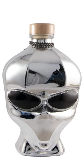 Vodka Outerspace Alien Head Chrome Edition