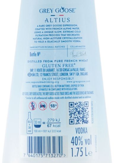 Vodka Grey Goose Altius 1.75L