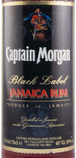 Rum Captain Morgan Black (garrafa antiga)