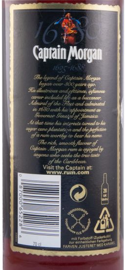 Rum Captain Morgan Black (garrafa antiga)