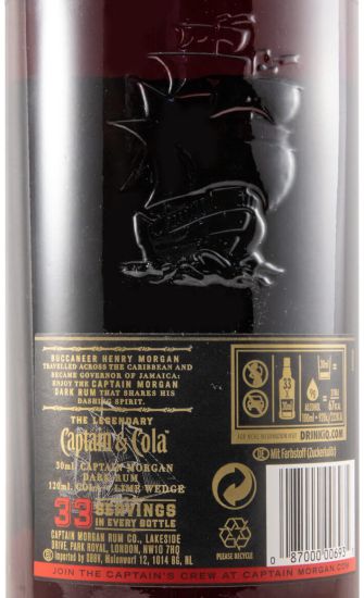 Rum Captain Morgan Dark 1L