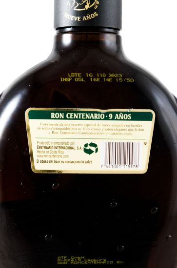 Rum Centenario Conmemorativo 9 anos