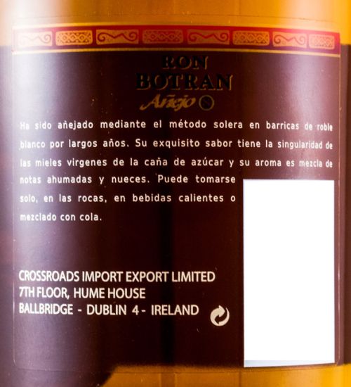 Rum Botran Anejo 8 Sistema Solera