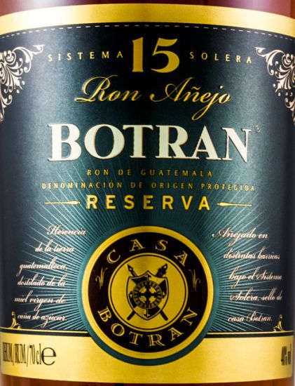 Rum Botran Anejo Reserva 15 Sistema Solera