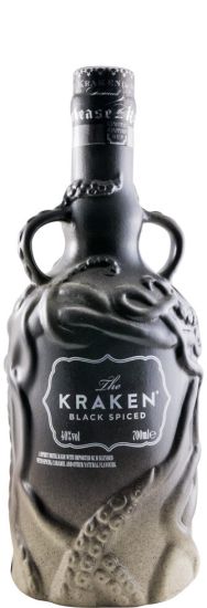 Rum Kraken Black Spiced Edição Limitada (garrafa em cerâmica cinzenta)